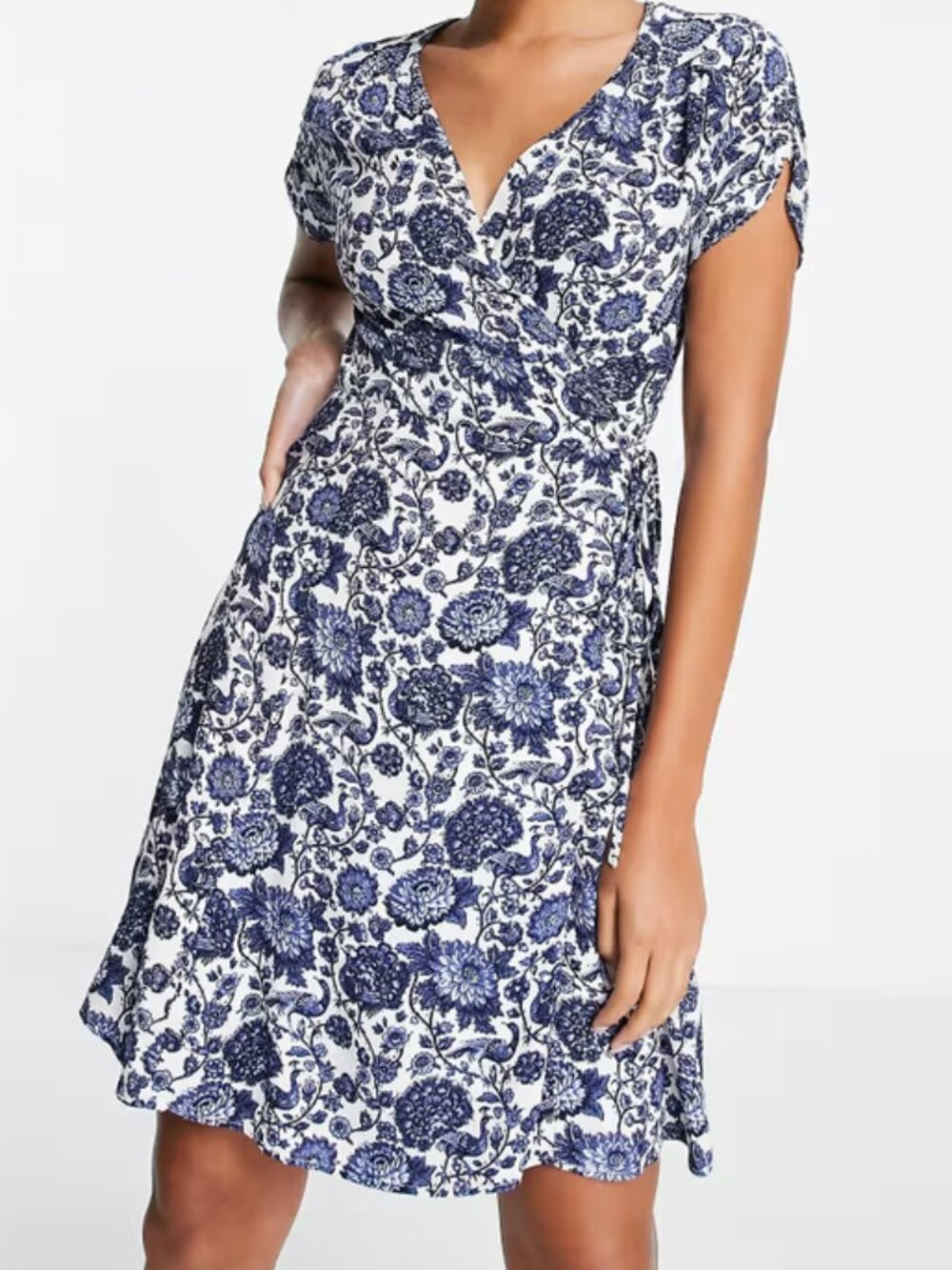 & Other Stories Wrap Dress in Lucia Floral Blue Size 2